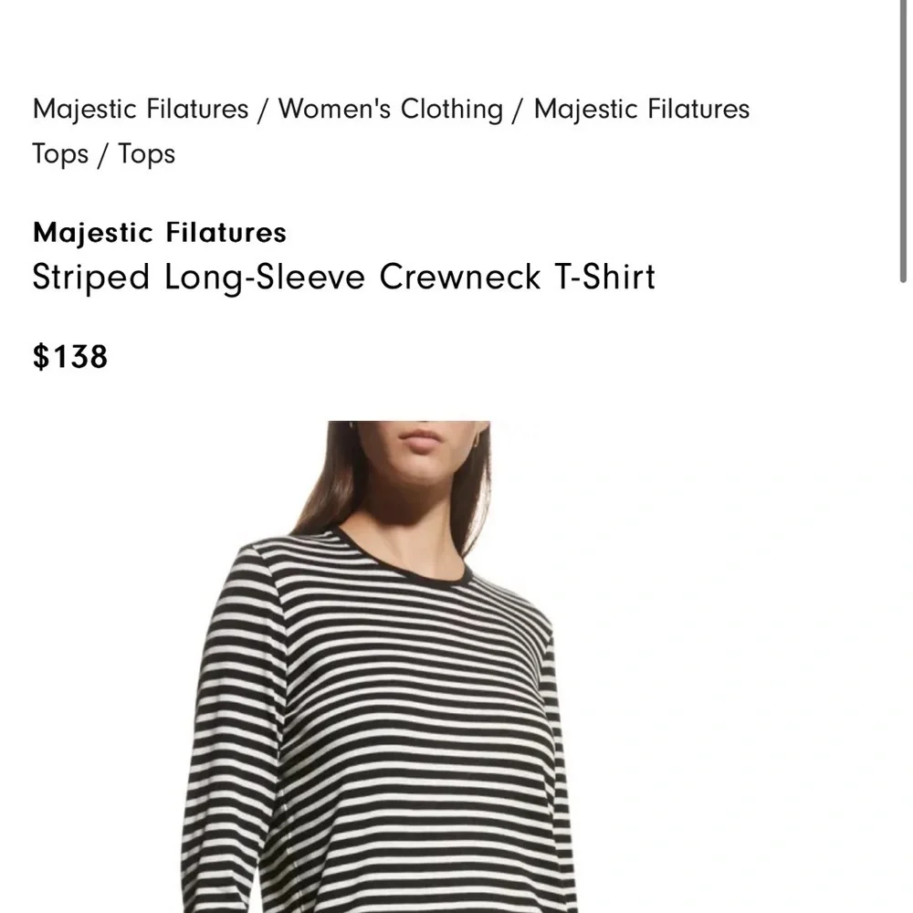 Tory Burch long sleeve striped crewneck t-shirt size XS